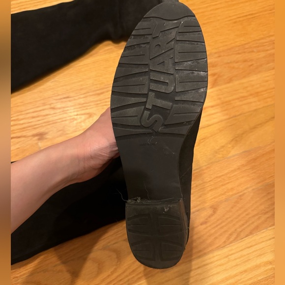 Stuart Weitzman Lowland Black Suede Boots Sz 36.5 - Picture 3 of 6